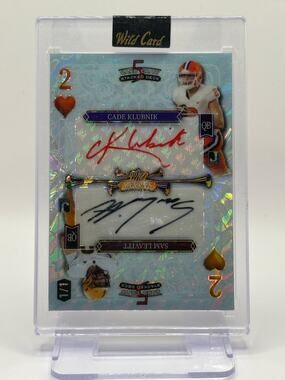 2024 Wild Card Deuces 5 Card Draw Cade Klubnik Sam Leavitt Dual Auto 1/1 SSP